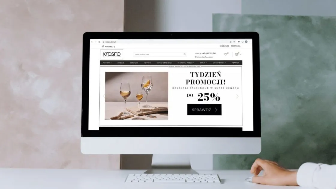 The Krosno Glass store on Magento 2